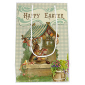 カウトレトロヴィンテージイースターバニー ミディアムペーパーバッグ (裏面)