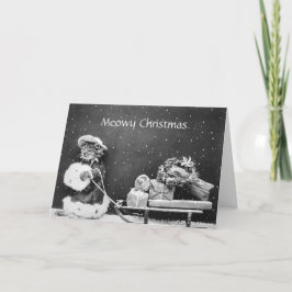 カウトヴィンテージキティキャットフォールドクリスマスカード シーズンカード