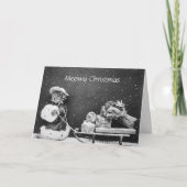 カウトヴィンテージキティキャットフォールドクリスマスカード シーズンカード (正面)