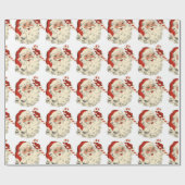 カウトヴィンテージクリスマスレトロサンタクロースケイン   ラッピングペーパー (フラット)