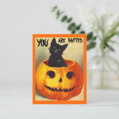 カウトヴィンテージハロウィーンおもしろいパーティの招待状 招待状 (スタンド正面)