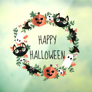 カウト不気味ハッピーハローウィンリース ウィンドウサイン