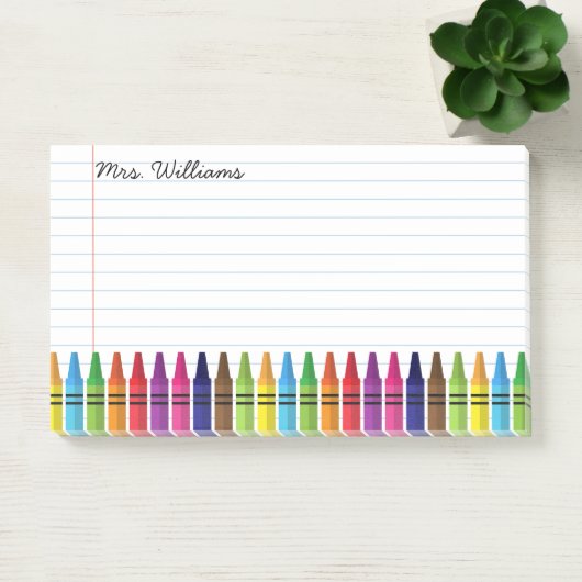 カウト先生小学校クレヨン名前をカスタムする ポストイット (オフィス)