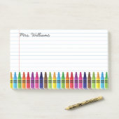 カウト先生小学校クレヨン名前をカスタムする ポストイット (デスク)