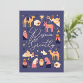 カウト出生マンジャーシーンフラットホリデーカード シーズンカード (スタンド正面)