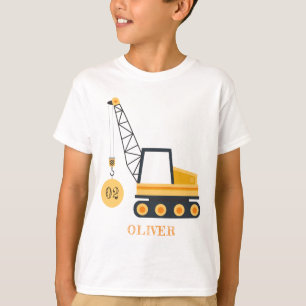 カウト建築クレーン車アニーエイジ誕生日 Tシャツ
