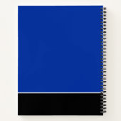 カウト応援コパーソナライズされたーチブルーアンドブラック ノートブック (裏面)