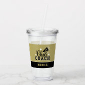 カウト応援コーパーソナライズされたチ金ゴールド&ブラック アクリルタンブラー (裏面)