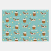 カウト愛犬家バセットハウンパーソナライズされたド ラッピングペーパーシート (正面)