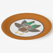 カウト感謝祭ホリディターキーフットボールパーティー ペーパープレート (アングル)