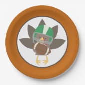 カウト感謝祭ホリディターキーフットボールパーティー ペーパープレート (正面)