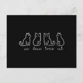 カウト抽象芸術アンドゥトロイスキャットフランスの子猫 シーズンポストカード (正面)