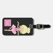 カウト水玉模様バレリーナ ラゲッジタグ (正面横)