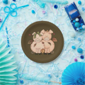 カウト秋季節豚パーティープレート ペーパープレート (パーティー)