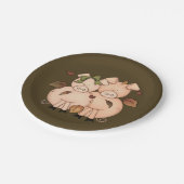 カウト秋季節豚パーティープレート ペーパープレート (アングル)