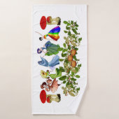 カウト踊りガールズ秋カボチャマッシュルーム バスタオル (バスタオル)