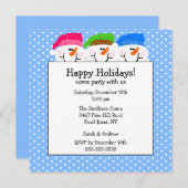 カウト雪だるまハッピーホリデーパーティ招待状 招待状 (正面/裏面)