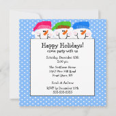 カウト雪だるまハッピーホリデーパーティ招待状 招待状 (正面)