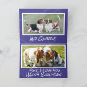 カウト&おもしろい誕生日カード(バスセットハウンズ付き) カード (内部)