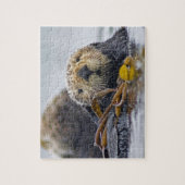 カウト·カリフォルニア·シー·オッター-野生生物の写真 ジグソーパズル (縦)