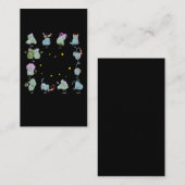 カウト〔占星術の〕十二宮図サイン猫好き 名刺 (正面/裏面)