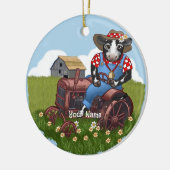 カウドライビングトラクタ セラミックオーナメント (左)