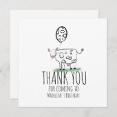 カウドードルファーム動物の誕生日パーティーありがとう (正面/裏面)