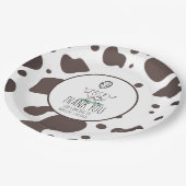 カウドードルファーム動物の誕生日パーティーありがとう ペーパープレート (アングル)