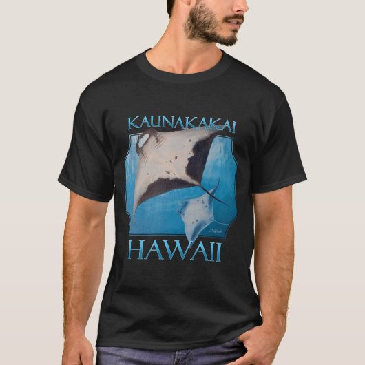 カウナカカイハワイマンタレイズシーレイズ海 Tシャツ (正面)