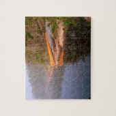 カウニピ湖、霧の多いカヌーのキャンプ場 ジグソーパズル (縦)