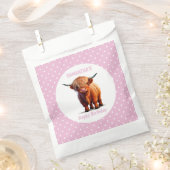 カウハイランドピンク フェイバーバッグ (クリップ留めされた状態)