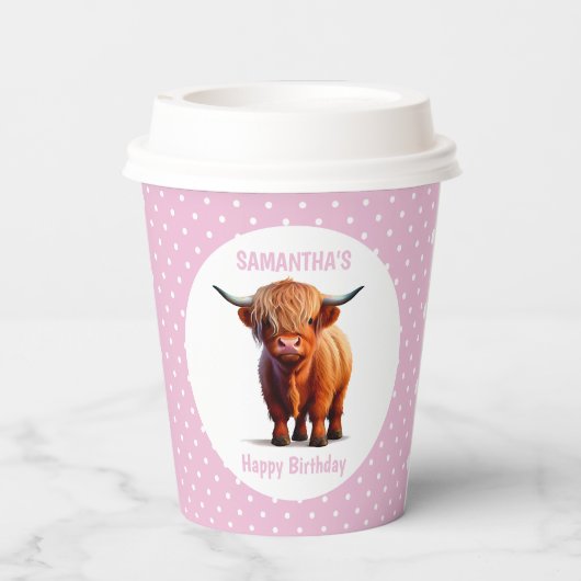 カウハイランドピンク 紙コップ (裏面)