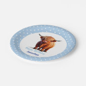 カウハイランドブルー誕生日 ペーパープレート (アングル)