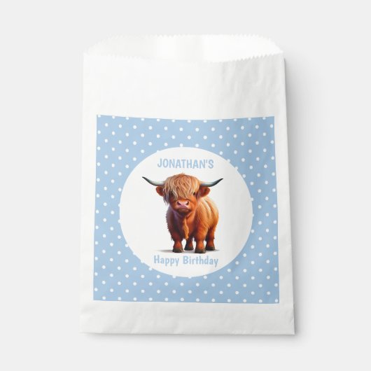 カウハイランドブルー フェイバーバッグ (正面)