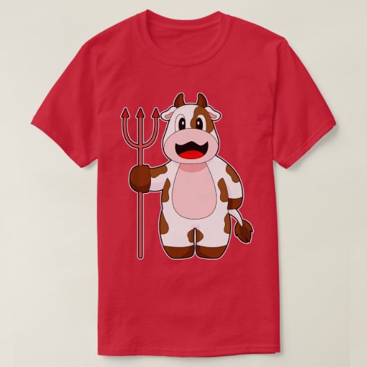 カウハロウィーンデビルトライデント Tシャツ (デザイン正面)