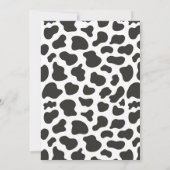 カウバースデーパーティーピンクフローラファームランチ誕生日 招待状 (裏面)