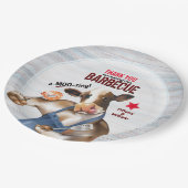 カウバーベキューエビパーティー ペーパープレート (アングル)