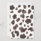 カウパターンウエスタンブーツときらきら光る誕生日 招待状 (裏面)