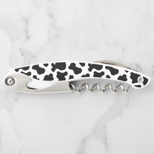 カウパターンプリントコルクねじ ソムリエナイフ (正面)