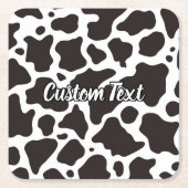 カウパターン紙コースター スクエアペーパーコースター (正面)