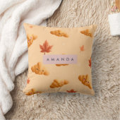 カウパーソナライズされたイ秋クロワッサンカ離れフェ クッション (ブランケット)