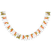 カウヒマワリハッピーバースデー バンティングフラッグ (全)