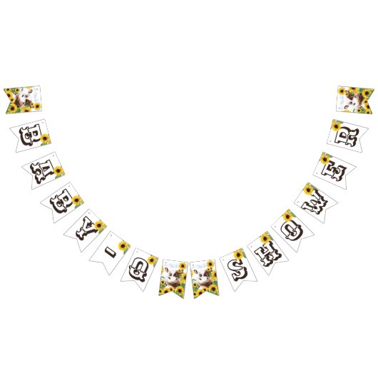 カウヒマワリベビーQバーベキューバンティンフラッグ バンティングフラッグ (全)