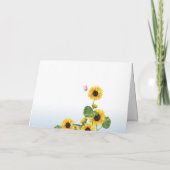 カウヒマワリ子供の誕生日 カード (裏面)