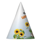 カウヒマワリ子供の誕生日 パーティーハット (左)