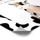 カウヒマワリ誕生日ウェルカムサイン ポスター (角)