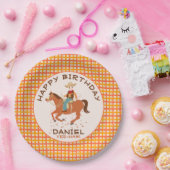 カウビかわいらしーと馬の誕生日パーティー ペーパープレート (パーティー)