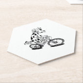 カウビケパッキクラシックングTシャツ ペーパーコースター (アングル)