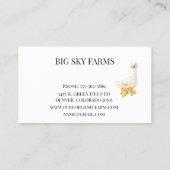 カウピグアニマル農業ファームウォーター色 名刺 (裏面)