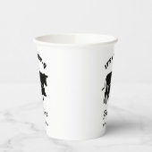 カウピッグチキンベビーQ BBQベビーシャワー白黒 紙コップ (左)